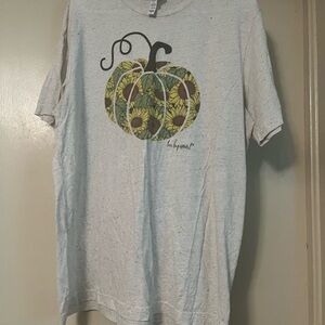Bella Canvas Short Sleeve Tee with Sunflower Pumpkin Design